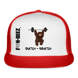 Snatch-Squatch Trucker Cap - white/red