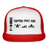 TIghten That Ass Trucker Hat - white/red