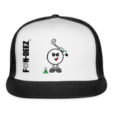 2 Balls 1 Club Trucker Hat - white/black