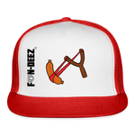 Sausage Sling Trucker Hat - white/red