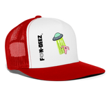 Invader of V Trucker Hat - white/red
