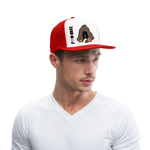 Bat Cave Trucker Hat - white/red