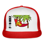 Banana Hammock Trucker Hat - white/red
