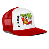 Banana Hammock Trucker Hat - white/red