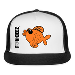 Fish Lips Trucker Hat - white/black