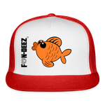 Fish Lips Trucker Hat - white/red