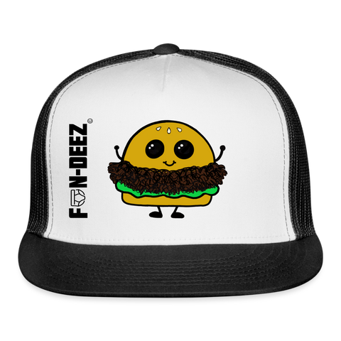 Fur Burger Trucker Hat - white/black