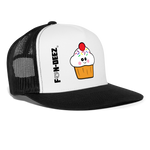 Cupcake Trucker Hat - white/black