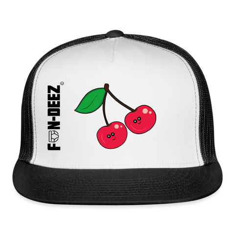 Cherries Trucker Hat - white/black