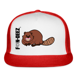 Beaver Lips Trucker Hat - white/red