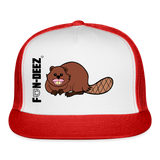 Beaver Lips Trucker Hat - white/red