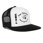 Flicking The Bean Trucker Hat - white/black