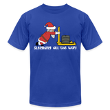Sleighing All The Way Unisex T-Shirt - royal blue
