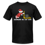 Sleighing All The Way Unisex T-Shirt - black