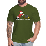 Sleighing All The Way Unisex T-Shirt - olive