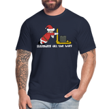 Sleighing All The Way Unisex T-Shirt - navy