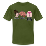 Beauty, Brains and Beauty Gains Unisex T-Shirt - olive