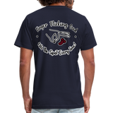 Flicking The Bean Unisex T-Shirt - navy