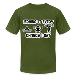 Jerking It Every Chance I Get Unisex T-Shirt - olive