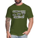 Jerking It Every Chance I Get Unisex T-Shirt - olive