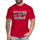 Jerking It Every Chance I Get Unisex T-Shirt - red