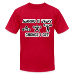 Jerking It Every Chance I Get Unisex T-Shirt - red