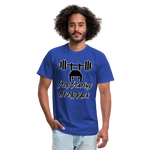 Stop Staring At My Rack Unisex T-Shirt - royal blue