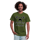 Stop Staring At My Rack Unisex T-Shirt - olive