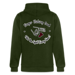 Flicking The Bean Unisex Hoodie - forest green