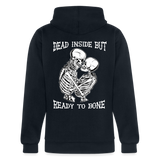 Dead Inside But … Unisex Hoodie - navy