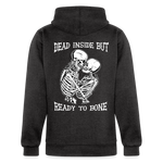 Dead Inside But … Unisex Hoodie - charcoal grey