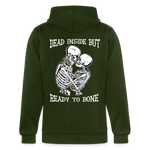 Dead Inside But … Unisex Hoodie - forest green