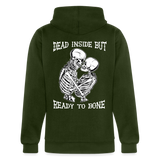 Dead Inside But … Unisex Hoodie - forest green