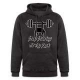 Stop Staring At My Rack Hoodie - charcoal grey