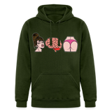 Beauty, Brains, and Booty Gains Hoodie - forest green